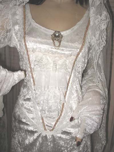 Victorian Wedding Gowns on Sale Item Goddess Victorian White Velvet Wedding Dress   Size16 20