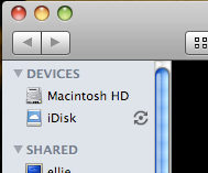 the iDisk icon has changed.