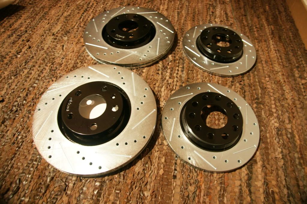 POSI QUIET Ceramic Pads for TT//Quattro 2.0T F/&R Drill Slot Brake Rotors