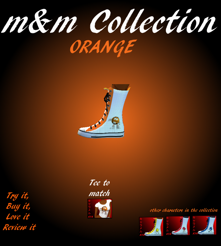 Orange M&amp;M Converse