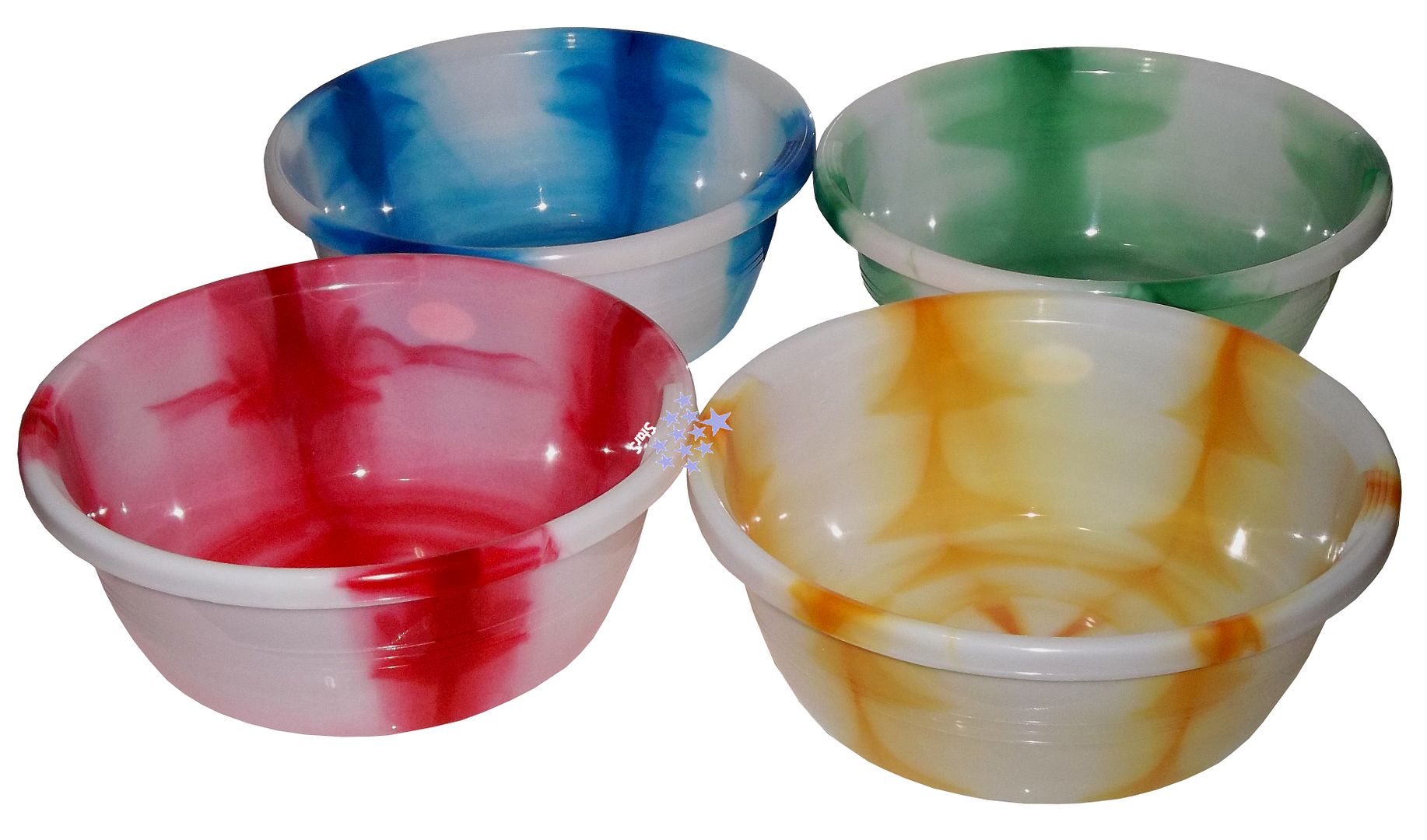 Plastic Washing Up Bowl Kitchen Baking Mixing Salad Basin Sink Round 10