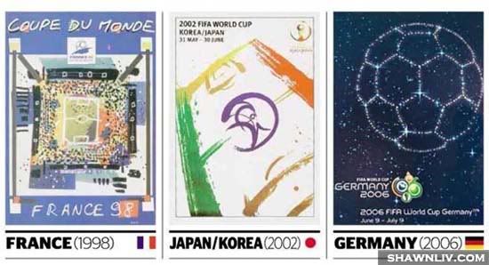 Official FiFa World Cup Posters Art from 1986 to 1994