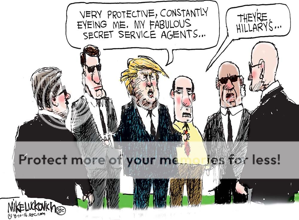 Luckovich - Trump's Secret Service Agents - Democratic Underground
