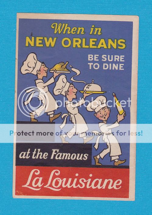   ORLEANS RESTAURANT TRAVEL DECAL STICKER  1930s LUGGAGE LABEL  